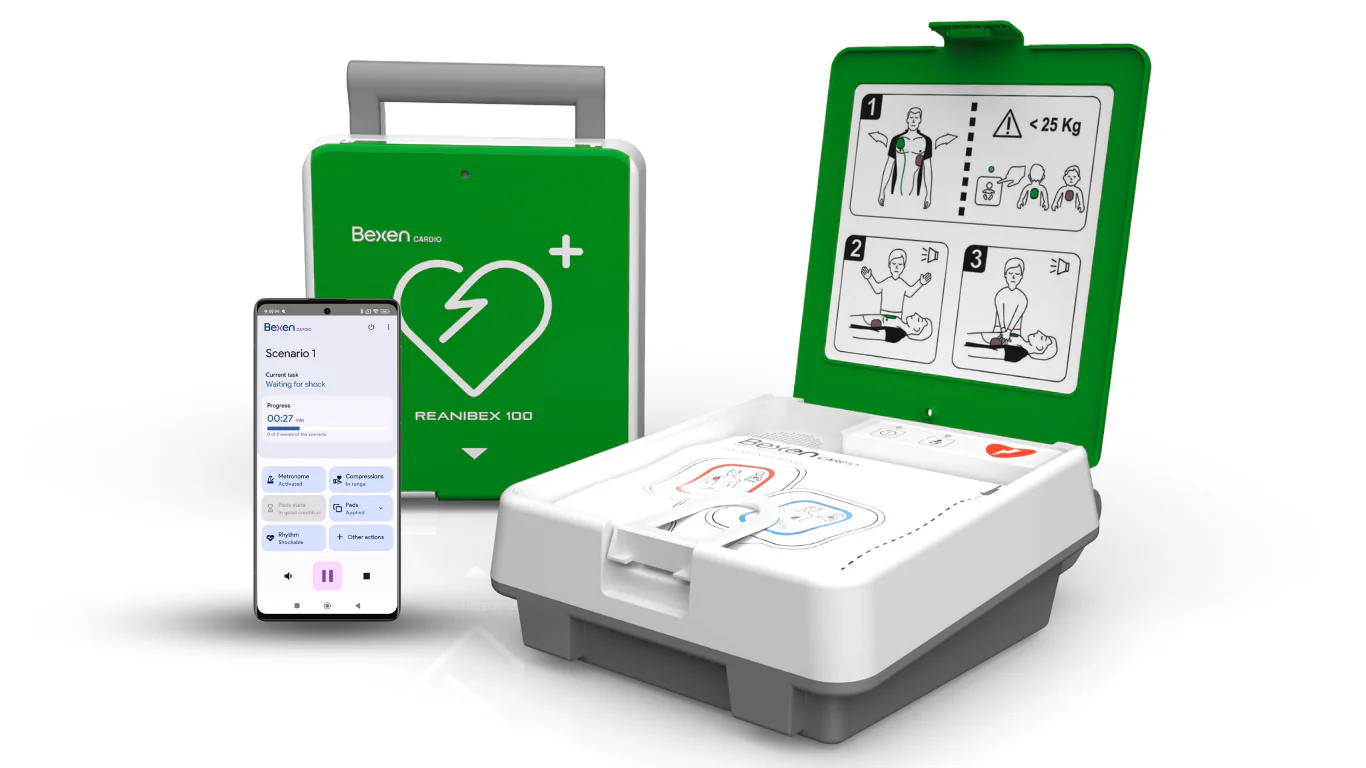Reanibex R100 Training Defibrillator (with Reanibex Trainer App) - Image 3